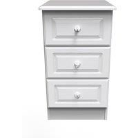 Ready Assembled 2 U Stratford 3 Drawer Bedside Cab(Ready Assembled) in White