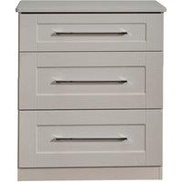 Ready Assembled 2 U Ripon 3 Drawer Deep Chest (Ready Assembled) in Taupe
