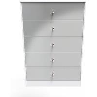 Ready Assembled 2 U Taunton 5 Drawer Chest (Ready Assembled) in Mid Grey