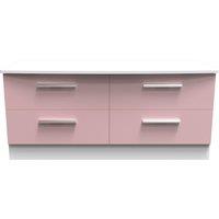 Ready Assembled 2 U Harrow 4 Drawer Bed Box (Ready Assembled) in Dusty Pink