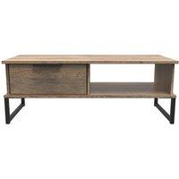 Ready Assembled 2 U Fuji 1 Drawer Coffee Table (Ready Assembled) in Dark Brown