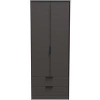Ready Assembled 2 U Fuji 2 Door 2 Drawer Wardrobe (Ready Assembled) in Dark Grey