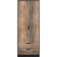 Ready Assembled 2 U Fuji 2 Door 2 Drawer Wardrobe (Ready Assembled) in Walnut