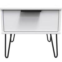 Ready Assembled 2 U Fuji 1 Drawer Side Table (Ready Assembled) in White