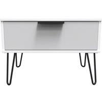 Ready Assembled 2 U Fuji 1 Drawer Side Table (Ready Assembled) in Light Grey