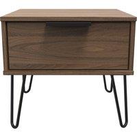 Ready Assembled 2 U Fuji 1 Drawer Side Table (Ready Assembled) in Walnut