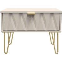 Ready Assembled 2 U Dallas 1 Drawer Wide Side Table (Ready Assembled) in Taupe
