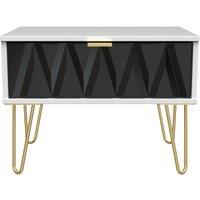 Ready Assembled 2 U Dallas 1 Drawer Wide Side Table (Ready Assembled) in Black