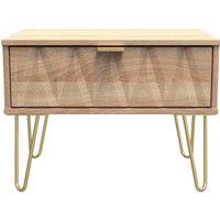 Ready Assembled 2 U Dallas 1 Drawer Wide Side Table (Ready Assembled) in Light Oak