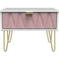 Ready Assembled 2 U Dallas 1 Drawer Wide Side Table (Ready Assembled) in Dusty Pink