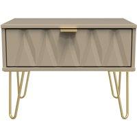 Ready Assembled 2 U Dallas 1 Drawer Wide Side Table (Ready Assembled) in Light Brown