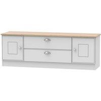 Ready Assembled 2 U Albert 2 Door 2 Drawer Superwide TV Unit (Ready Assembled) in Grey