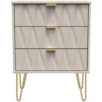 Ready Assembled 2 U Dallas 3 Drawer Midi Sideboard (Ready Assembled) in Taupe