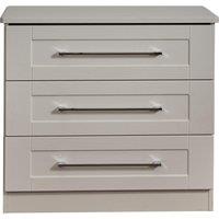 Ready Assembled 2 U Ripon 3 Drawer Chest (Ready Assembled) in Taupe