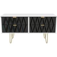 Ready Assembled 2 U Dallas 4 Drawer Bed Box (Ready Assembled) in Black