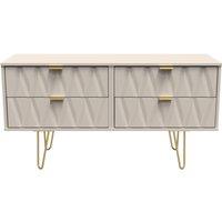 Ready Assembled 2 U Dallas 4 Drawer Bed Box (Ready Assembled) in Taupe