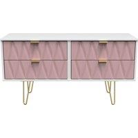 Ready Assembled 2 U Dallas 4 Drawer Bed Box (Ready Assembled) in Dusty Pink