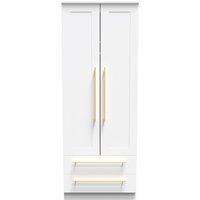 Ready Assembled 2 U Helmsley 2 Door 2 Drawer Wardrobe (Ready Assembled) in White