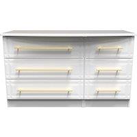 Ready Assembled 2 U Hereford 6 Drawer Dresser Unit (Ready Assembled) in White