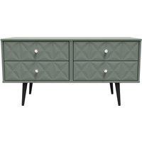 Ready Assembled 2 U Toledo 4 Drawer Bed Box (Ready Assembled) in Pale Green