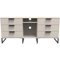Ready Assembled 2 U Fuji 6 Drawer Sideboard (Ready Assembled) in Taupe