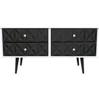 Ready Assembled 2 U Toledo 4 Drawer Bed Box (Ready Assembled) in True Black