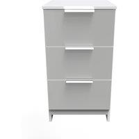 Ready Assembled 2 U Dover 3 Drawer Bedside Cabinet (Ready Assembled) in Mid Grey