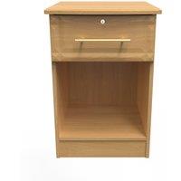 Ready Assembled 2 U Hereford 1 Drawer Bedside Cab(Ready Assembled) in Light Oak