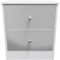 Ready Assembled 2 U Taunton 2 Drawer Bedside Cab(Ready Assembled) in Mid Grey