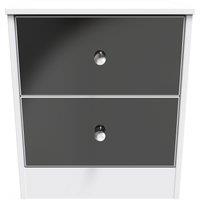 Ready Assembled 2 U Taunton 2 Drawer Bedside Cab(Ready Assembled) in Black