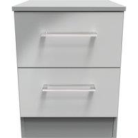 Ready Assembled 2 U Chester 2 Drawer Bedside Cab(Ready Assembled) in Dark Grey