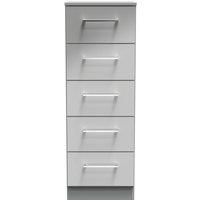 Ready Assembled 2 U Chester 5 Drawer Tallboy (Ready Assembled) in Dark Grey