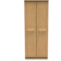 Ready Assembled 2 U Hereford 2 Door Wardrobe with Shelf & Hang(Ready Assembled) in Light Oak