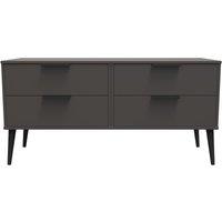 Ready Assembled 2 U Fuji 4 Drawer Bed Box (Ready Assembled) in Dark Grey