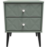 Ready Assembled 2 U Toledo 2 Drawer Bedside Cab(Ready Assembled) in Pale Green