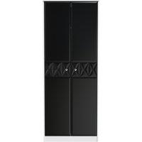 Ready Assembled 2 U Toledo 2 Door Wardrobe (Ready Assembled) in True Black