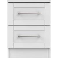 Ready Assembled 2 U Ripon 2 Drawer Bedside Cab(Ready Assembled) in Light Grey