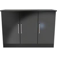 Ready Assembled 2 U Harrow 3 Door Sideboard (Ready Assembled) in Black