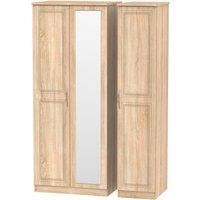 Ready Assembled 2 U Stafford Triple Mirror Wardrobe (Ready Assembled) in Natural