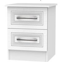 Ready Assembled 2 U Stafford 2 Drawer Bedside Cab(Ready Assembled) in White