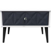 Ready Assembled 2 U Toledo 1 Drawer Wide Side Table (Ready Assembled) in Dark Blue