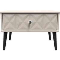 Ready Assembled 2 U Toledo 1 Drawer Wide Side Table (Ready Assembled) in Taupe