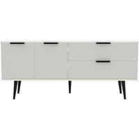 Ready Assembled 2 U Fuji 2 Drawer 2 Door Wide Sideboard (Ready Assembled) in Mid Grey