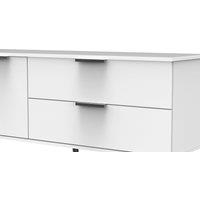 Ready Assembled 2 U Fuji 2 Drawer 2 Door Wide Sideboard (Ready Assembled) in White
