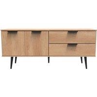 Ready Assembled 2 U Fuji 2 Drawer 2 Door Wide Sideboard (Ready Assembled) in Natural