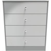 Ready Assembled 2 U Gloucester 4 Drawer Chest (Ready Assembled) in Dark Grey