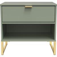 Ready Assembled 2 U Madrid 1 Drawer 1 Open Bedside (Ready Assembled) in Pale Green