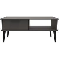 Ready Assembled 2 U Fuji 1 Drawer Coffee Table (Ready Assembled) in Dark Grey