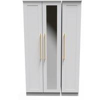 Ready Assembled 2 U Helmsley Tall Triple Mirror Wardrobe (Ready Assembled) in White