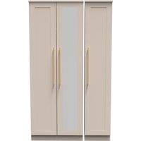 Ready Assembled 2 U Helmsley Tall Triple Mirror Wardrobe (Ready Assembled) in Taupe